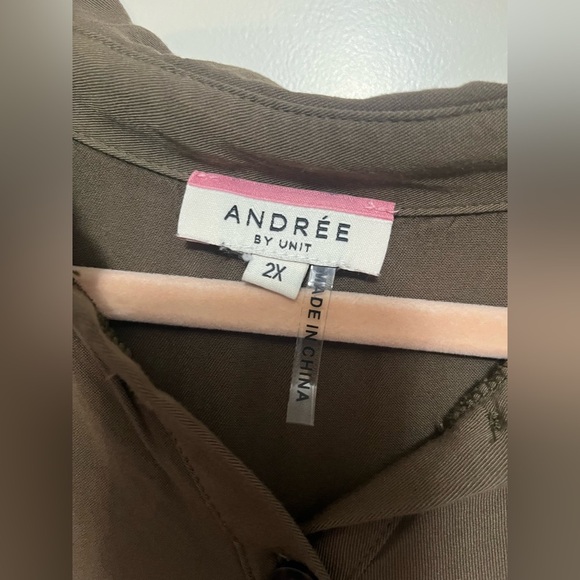 Andree by Unit Olive Green Dress Size 2X - Picture 7 of 13